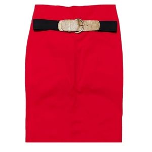 New Red ABN Pencil Skirt w/ Lots of Stretch sz Large